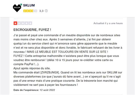 sklum trustpilot|sklum arnaque.